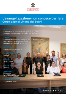 L’evangelizzazione non conosca barriere. Corso base di Lingua dei Segni